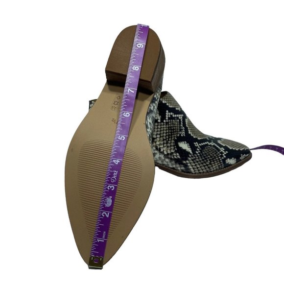 Madewell Western Bootie in Snake Embossed Leather 71/2 Chelsea Low Heel New - Picture 7 of 9